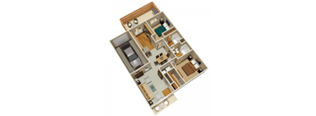 two bedroom floor pl