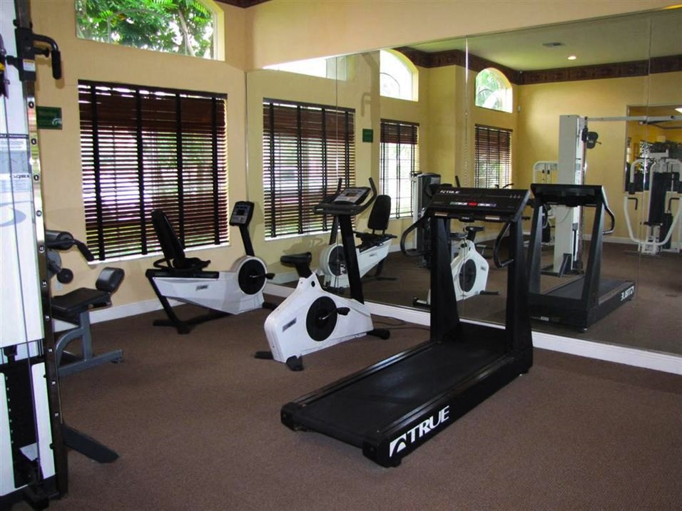 Gym with cardio and weight  fitness equipment