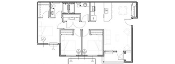 Three Bedroom Two Bathroom - Washer and Dryer Room