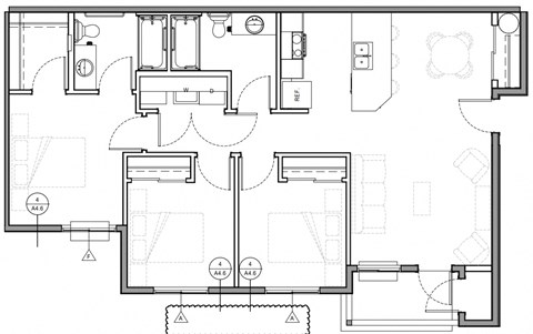 Three Bedroom Two Bathroom - Washer and Dryer Room