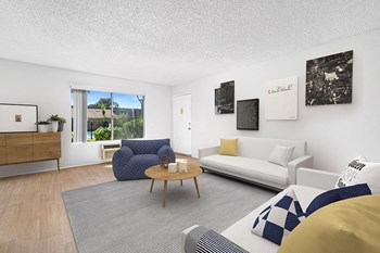 Living room with wood floors and window - Photo Gallery 5