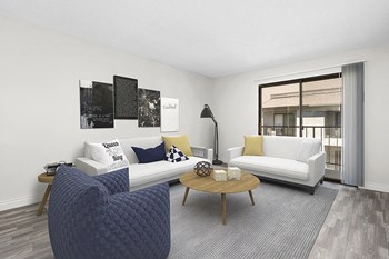 Furnished Living room with wood floor and patio door - Photo Gallery 3