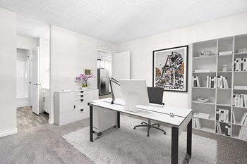 Bedroom with window and carpet, set up as office - Photo Gallery 5