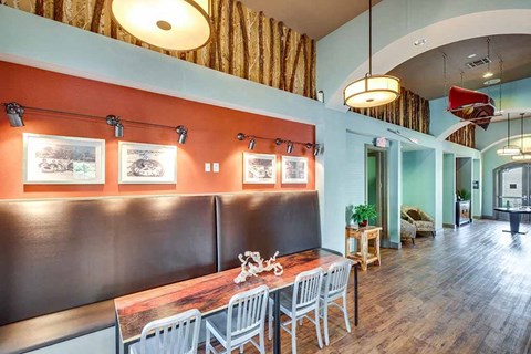 Large seating area in clubhouse