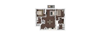 The Retreat El Dorado Two bedroom floor plan