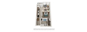 One bedroom floorplan l Element 79 apartments in El Dorado Hill