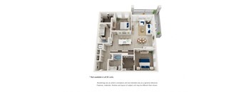 Two bedroom floor plan l Element 79 apartments in El Dorado Hill