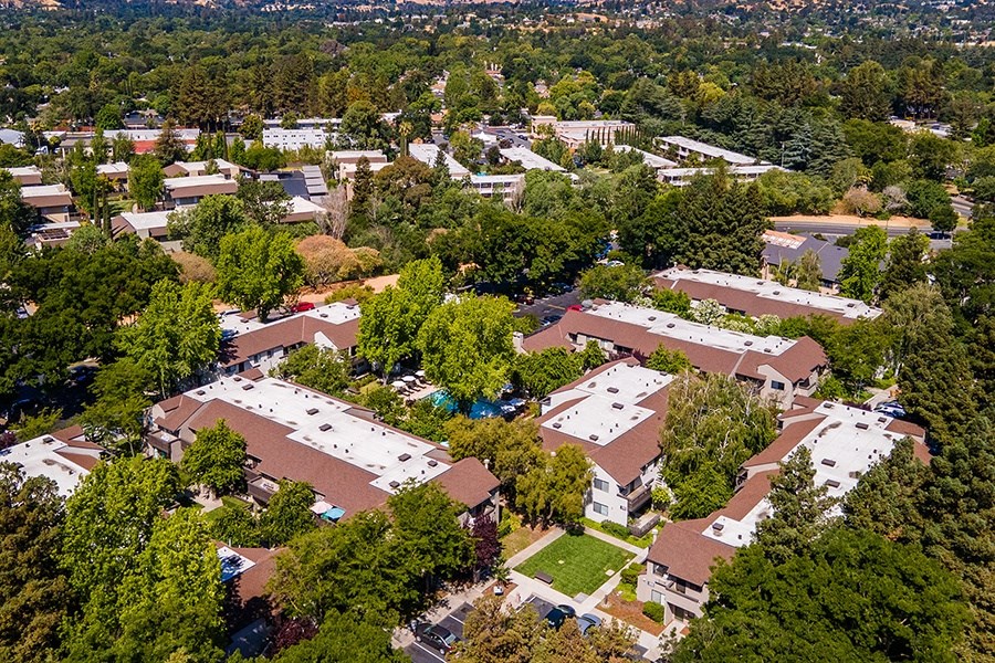 Aerial view of community