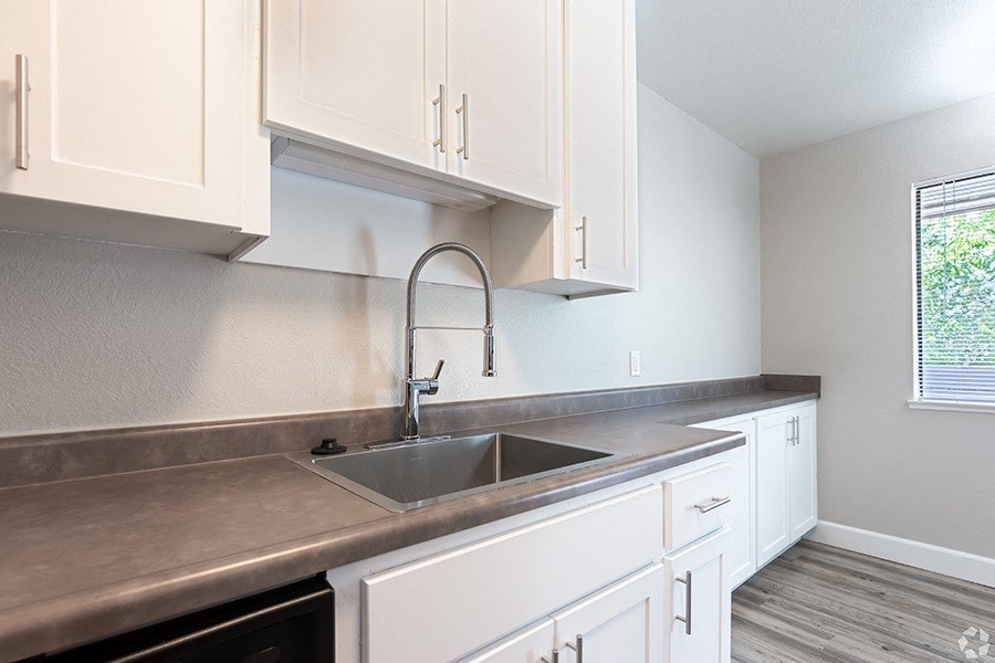 Kitchen with appliances with window