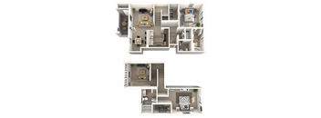 Kingston Floor Plan at EVERETT APARTMENT HOMES, Las Vegas, NV, 89113