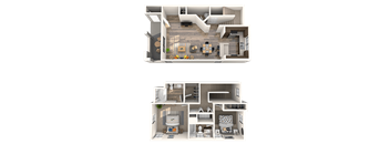 Stoneham Floor Plan at EVERETT APARTMENT HOMES, Nevada, 89113