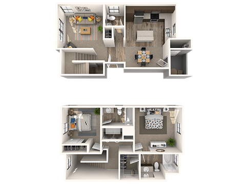 Wilson Floor Plan at EVERETT APARTMENT HOMES, Las Vegas, 89113