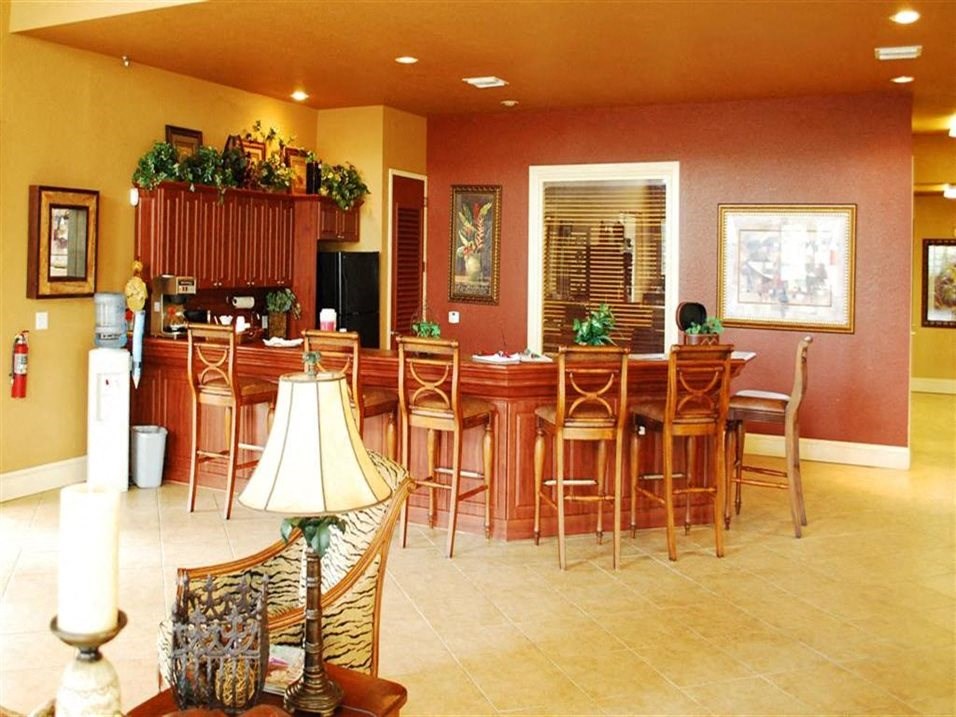 Clubhouse seating Alhambra Cove Apartments in Miami Florida