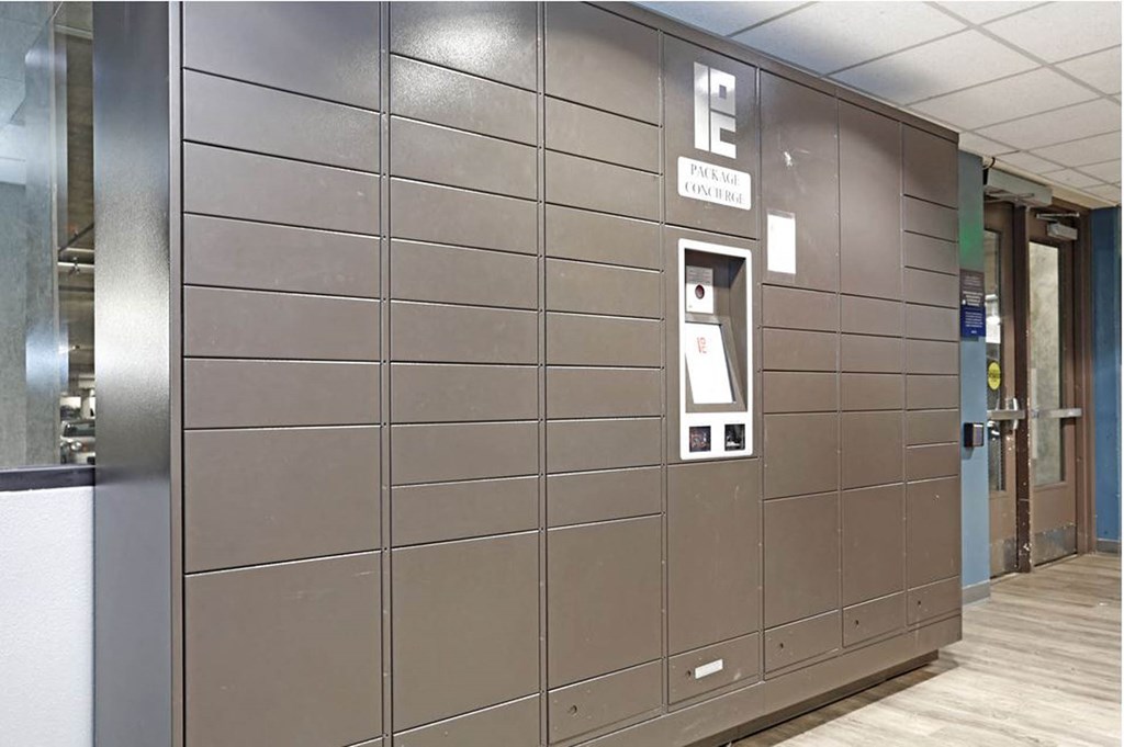 a close up of an automated teller machine in a building at K Street Flats, California, 94704