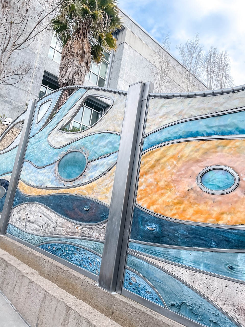 a mural on the side of a building at K Street Flats, Berkeley, 94704