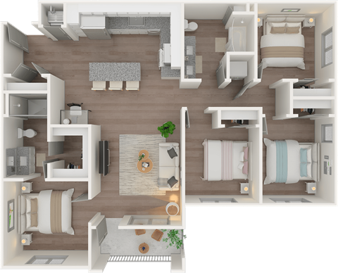 4 Bedroom Floor Plan at Cottonwood Ranch, Arizona, 85122