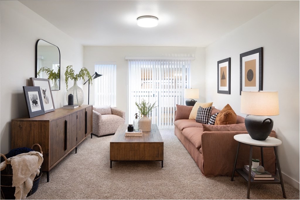 Living Room with Plush Carpeting at FARM BY VINTAGE, MILL CREEK, WA 98012