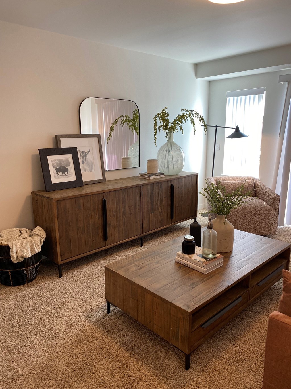 a living room with a couch and a coffee table at FARM BY VINTAGE, MILL CREEK, WA