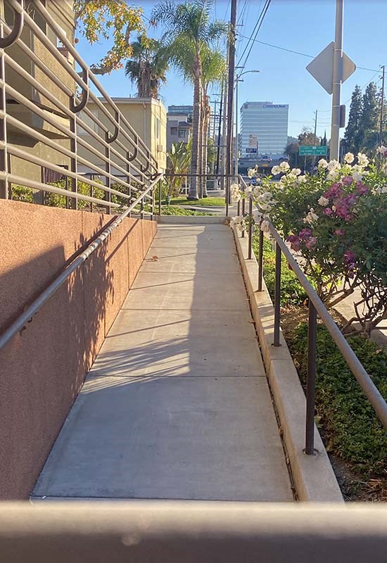 Walkway to front of office