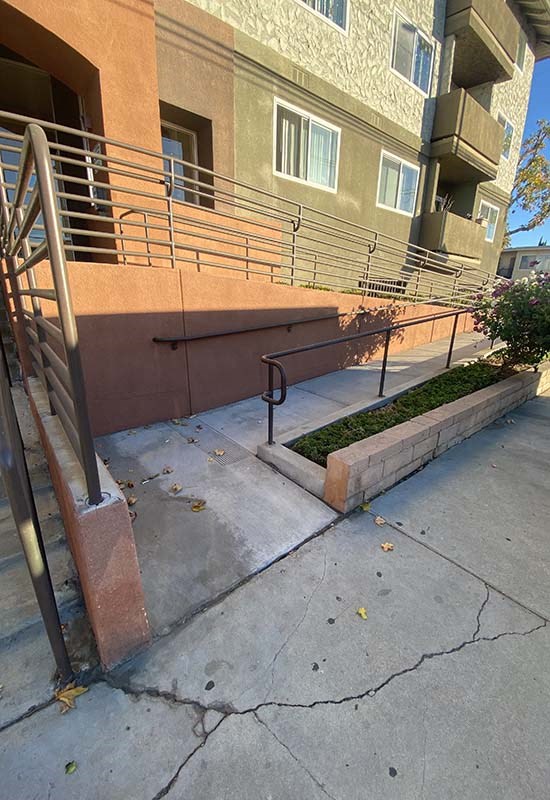 Walkway to front of office