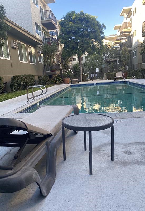 Pool with lounge chair