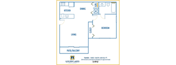 One bedroom floor plan 