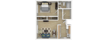 Floorplan 670 Sq ft