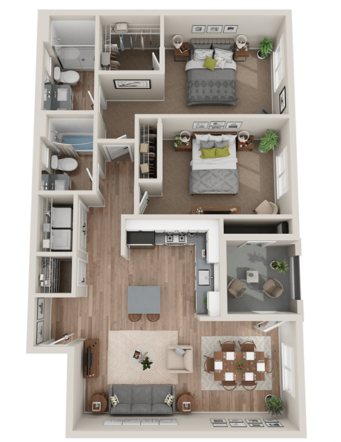 Flow Floor Plan at SYNC APARTMENT HOMES, North Las Vegas, NV 89084