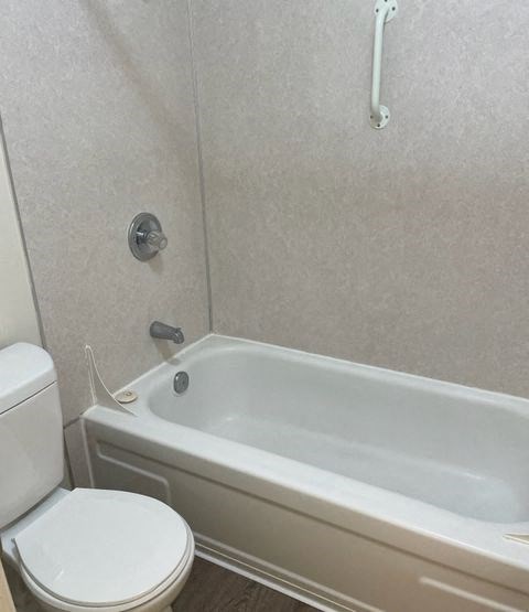 Bathroom tub and toilet