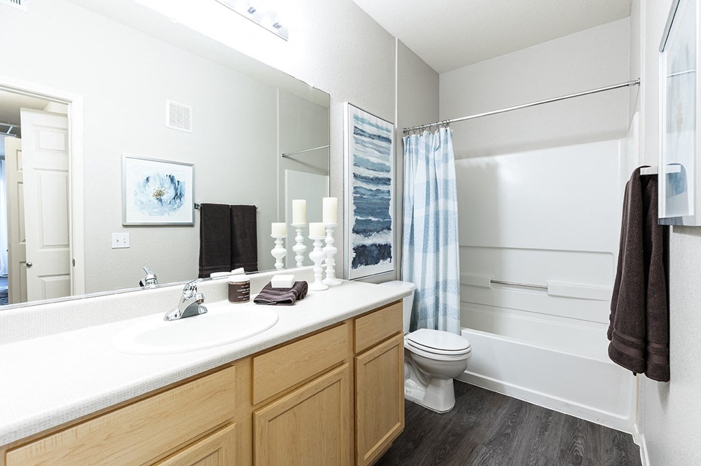 Bathroom vanity at THE PARKSIDE VILLAS APARTMENT HOMES, Las Vegas, NV