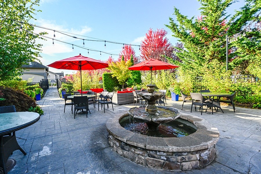 outside seating by fire pit at BELLA SONOMA, Washington, 98424