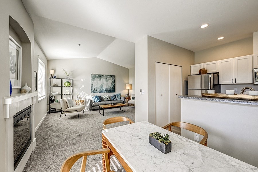 Kitchen and living room at BELLA SONOMA, Fife, 98424