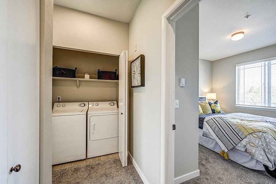 Washer and dryer in unit at BELLA SONOMA, Fife, WA 98424