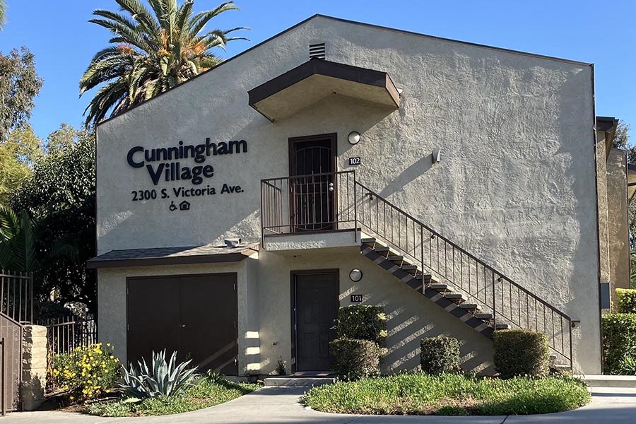 Exterior building with community sign 