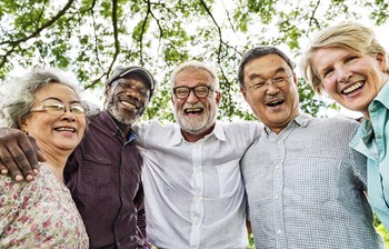 Senior friends spending time together outside - Photo Gallery 5