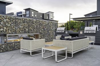Outdoor Kitchen with Gas Grills
