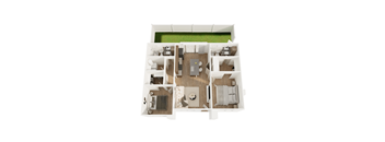 2 Bed 2 Bath Floor Plan at The Ranches at Gunsmoke, Maricopa Arizona