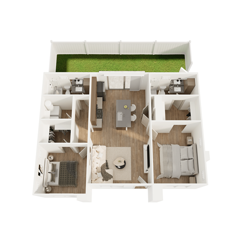 2 Bed 2 Bath Floor Plan at The Ranches at Gunsmoke, Maricopa Arizona