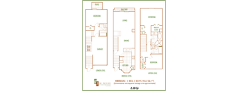 Preserve at Boynton Beach townhome 2D floor plan