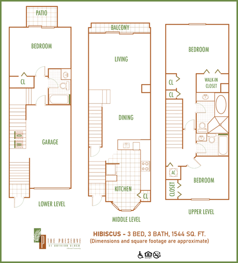 Preserve at Boynton Beach townhome 2D floor plan