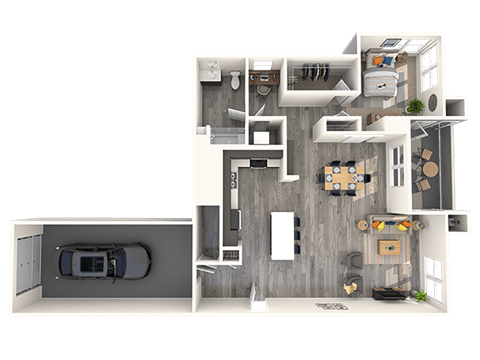 1 bed 1 bath D at THE GALLERYAPARTMENT HOMES, Las Vegas, Nevada