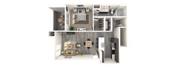 1 bed 1 bath C at THE GALLERYAPARTMENT HOMES, Las Vegas, 89178