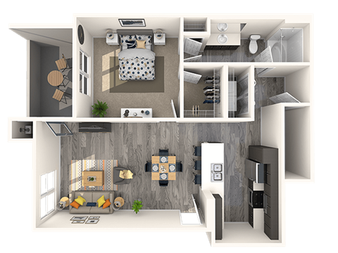 1 bed 1 bath C at THE GALLERYAPARTMENT HOMES, Las Vegas, 89178