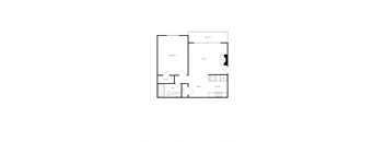 a floor plan of a 1 bedroom floor plan at Park Capitol, Salt Lake City, 84103