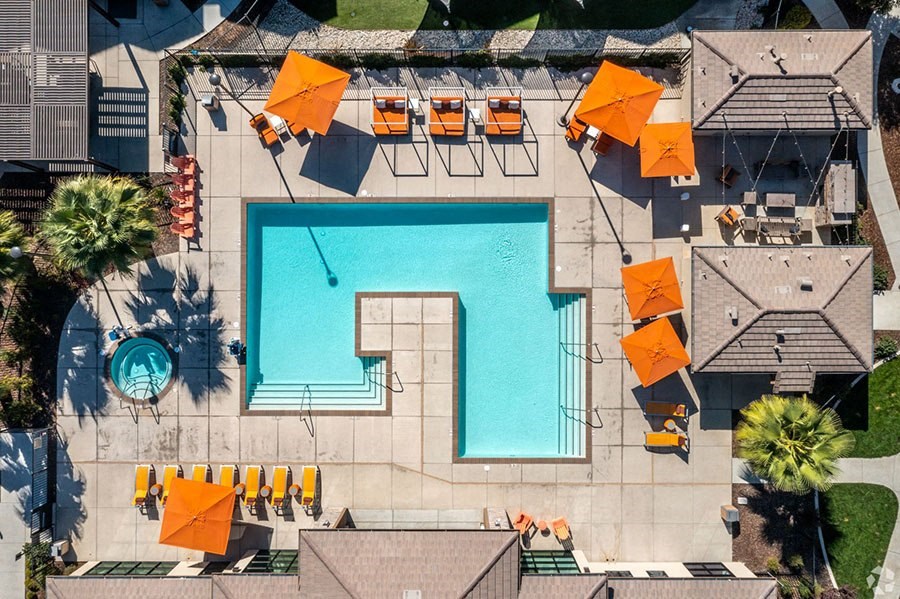 Pool with lounge chairs