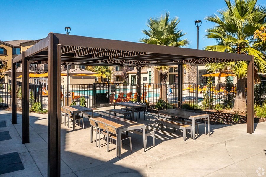 BBQ area with seating