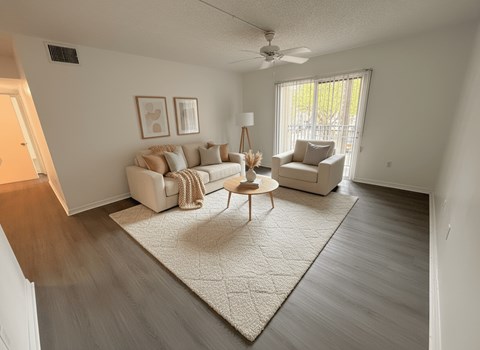 Modern Living Room at Heron Pointe Apartments, Miramar, Florida