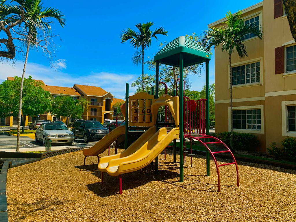 Playground near the buildings at Hibiscus Pointe, Florida , 33147