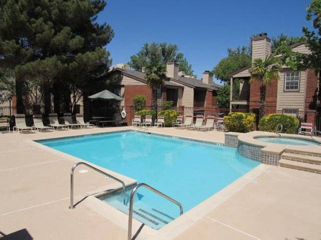 Pool with lounge chairs