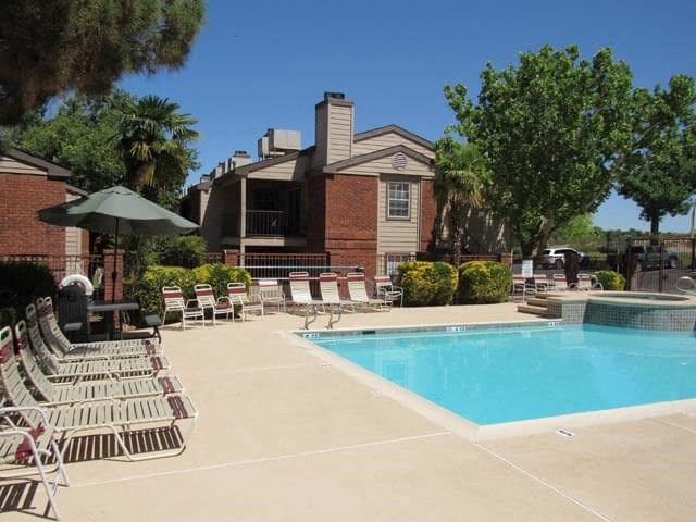 Pool with lounge chairs